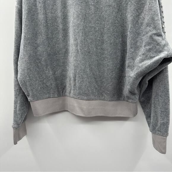 IRO Heathen Studded Heather Gray Long Sleeve Sweatshirt‎ Size S - Picture 5 of 10